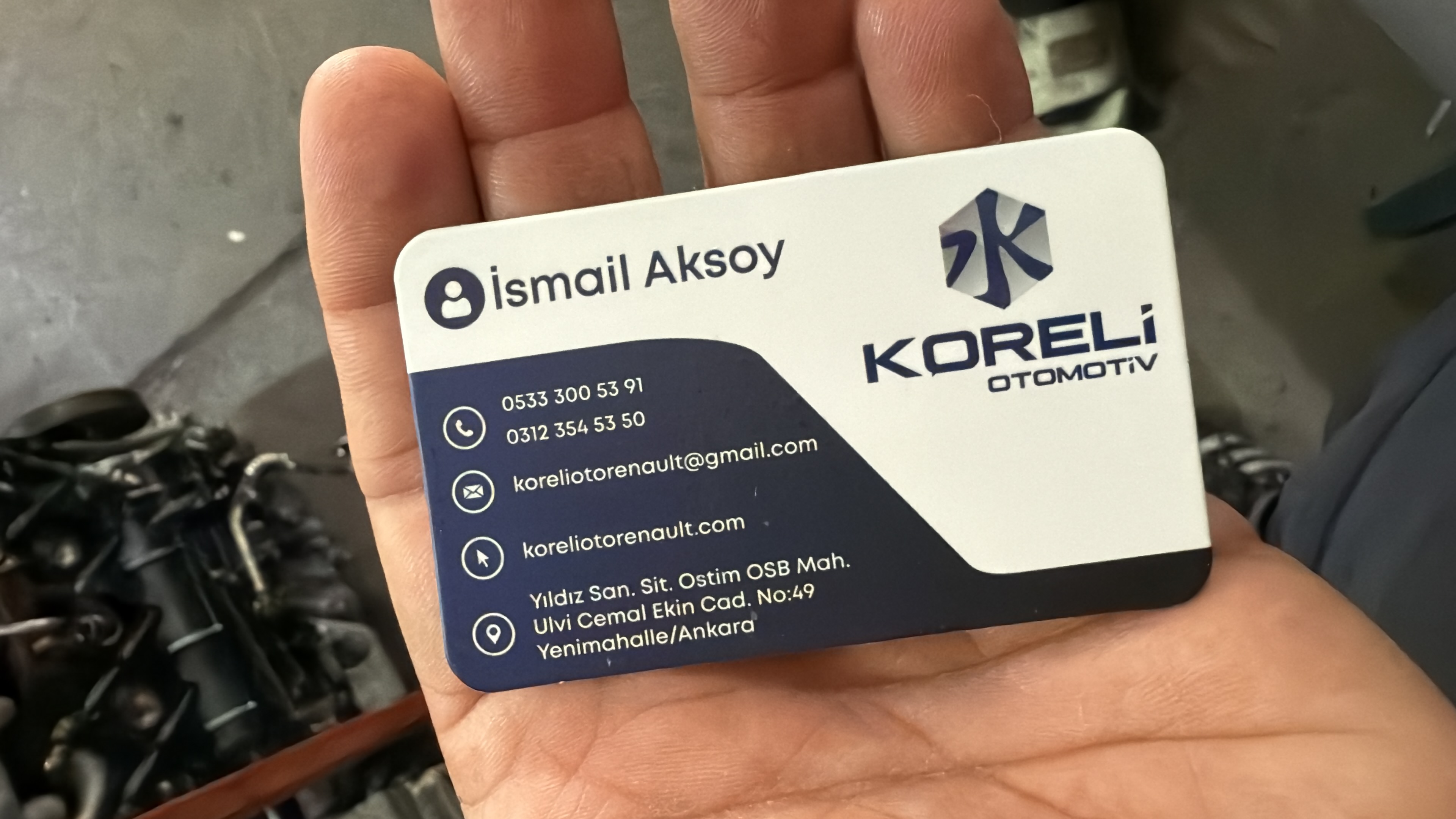Koreli oto logo/kartvizit